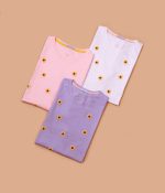 تیشرت لانگ گل برجسته آفتاب گردون - Image 3
