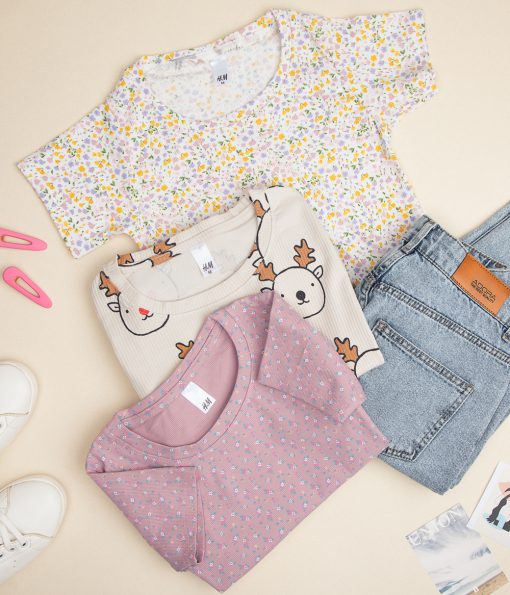 تیشرت کراپ کبریتی H&M - Image 1