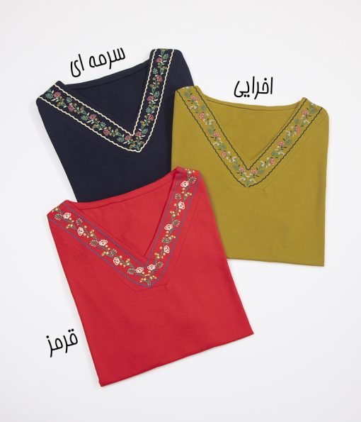 تیشرت یقه هفت رزا - Image 3